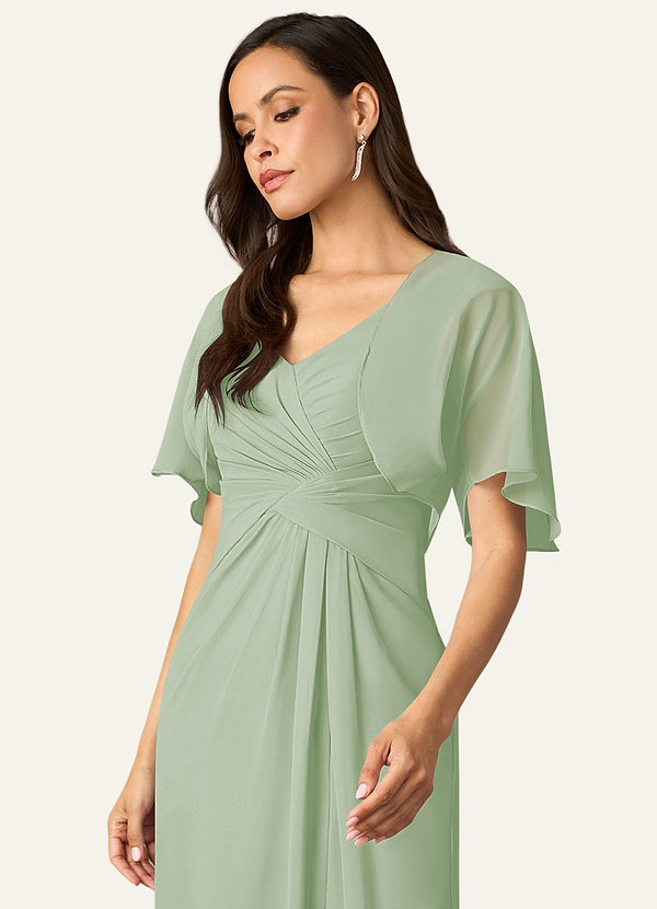 front Azazie Matching Color Salome Chiffon Wrap