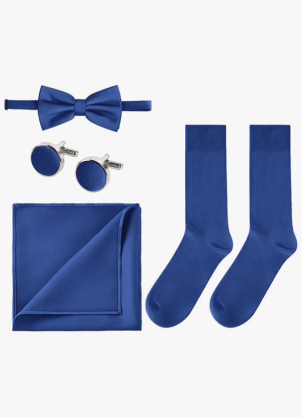 front Set med 4 stretchiga satinflugor i matchande färg