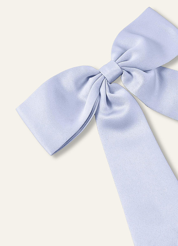 front Matching Color Satin Bow Hair Clip