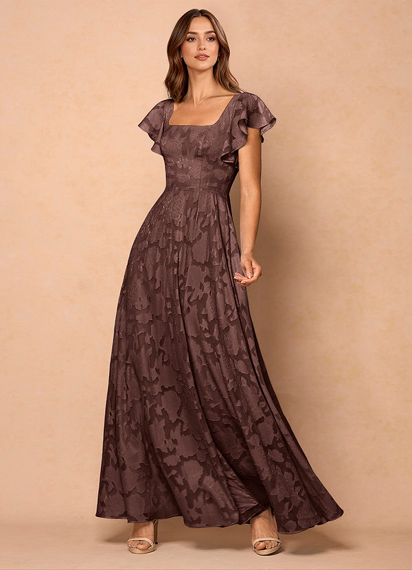 Anna Mocha Coco Ruffled Maxi Dress image1