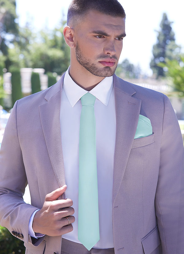 back Gentlemen's Collection Matte Satin Skinny Tie