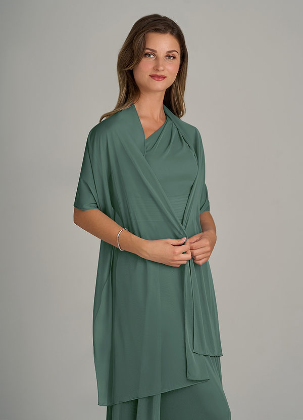 front Azazie Matching Color Ireland Mesh Shawl