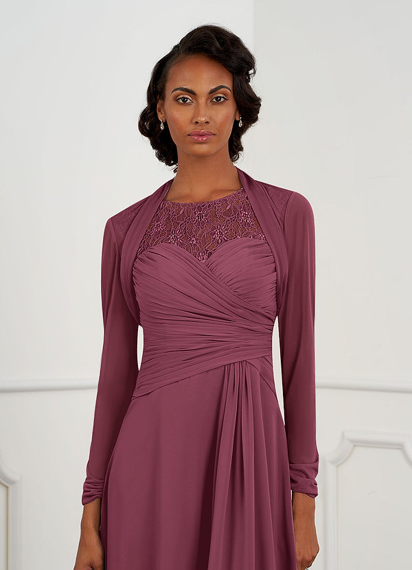 front Azazie Matching Color Shyann Mesh Wrap