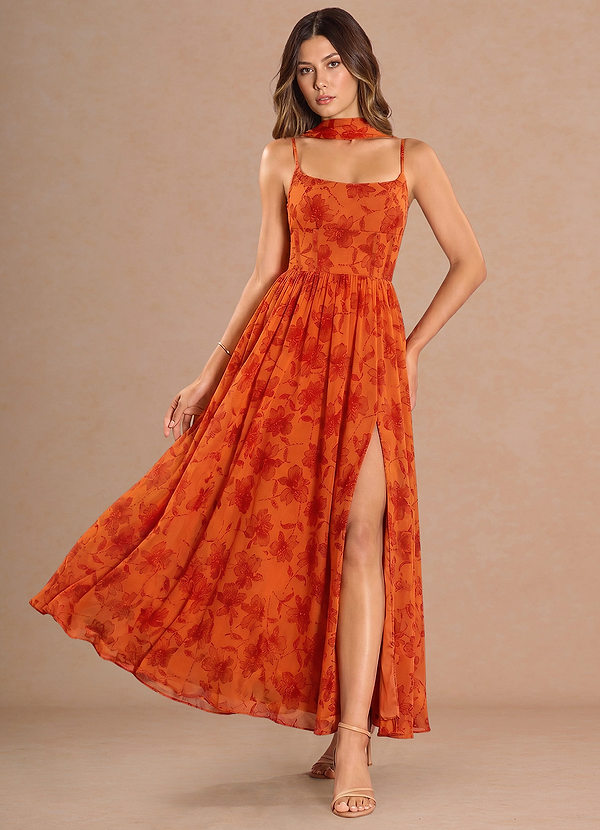 Arianell Tangerine Maxi Dress image1