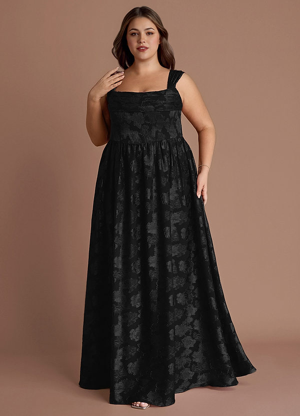 Hazel Black Pleated Maxi Dress image1