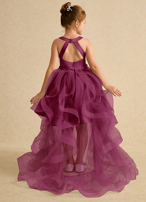 Azazie Julietta Robes de Fillette d'Honneur Robe Princesse en Tulle Convertible Mûre image1