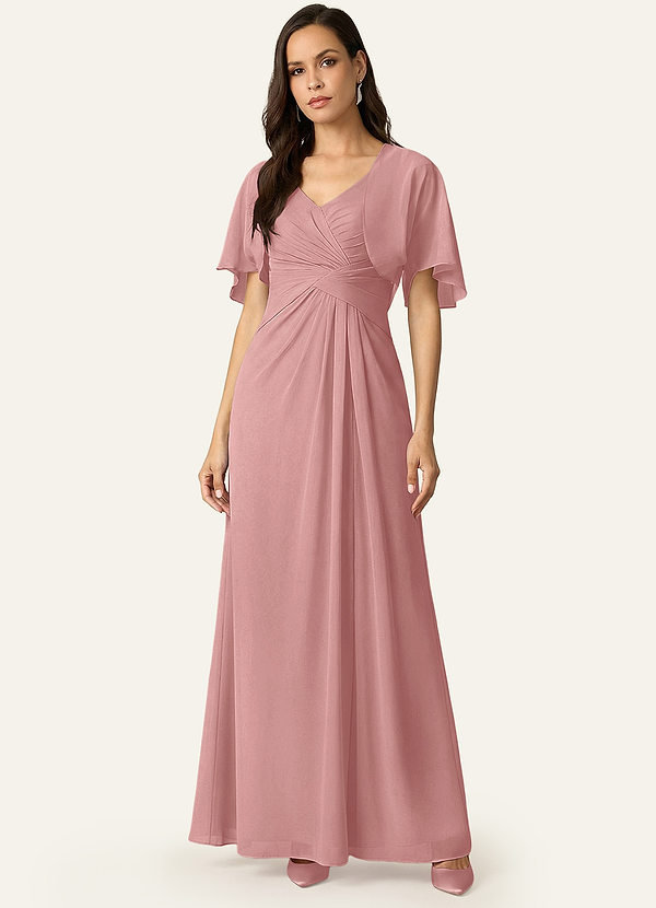 front Azazie Bijpassende Kleur Salome Chiffon Wrap