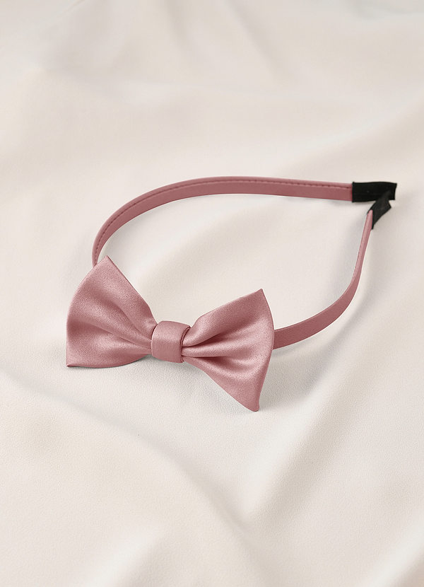front Faixa de cabeça de cetim para meninas