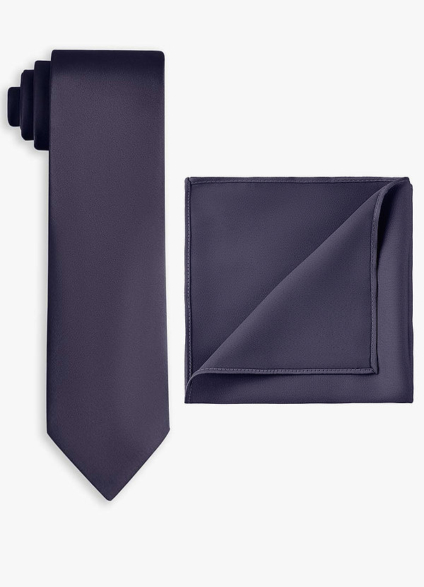 front Stretch Satin Wide Tie and Pocket Square Set