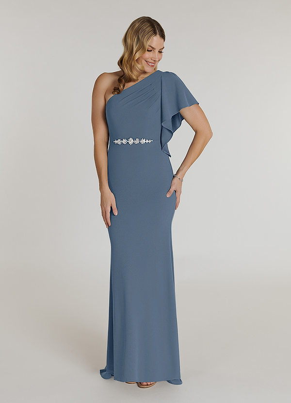 Azazie Pia Mother of the Brides Dresses Twilight Mermaid Pleated Stretch Crepe Dress image1