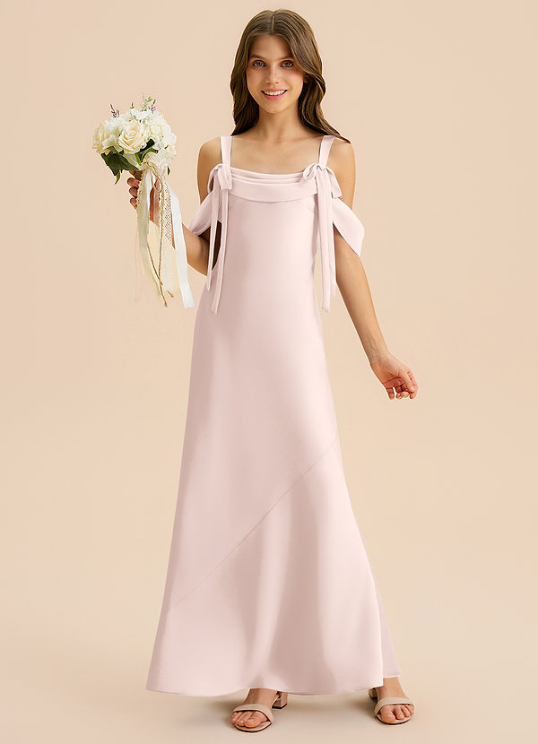 Azazie Bellalina Junior Klä av Sjöjungfru i Stretch Satin Plisserad image1