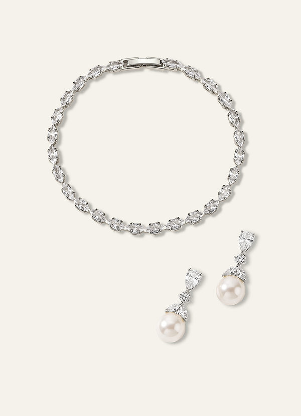 front Helmi- ja zirkoniakorusetti morsiuskoruista