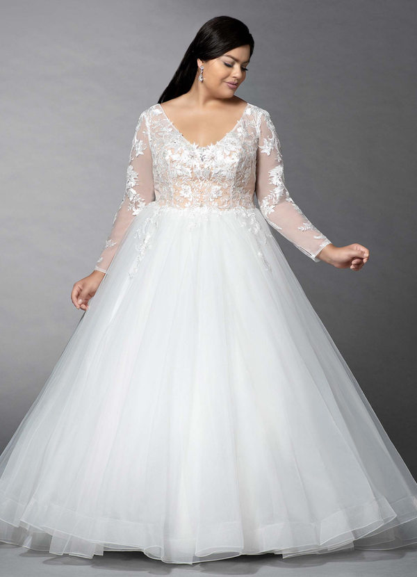 front Azazie Freya Wedding Dress