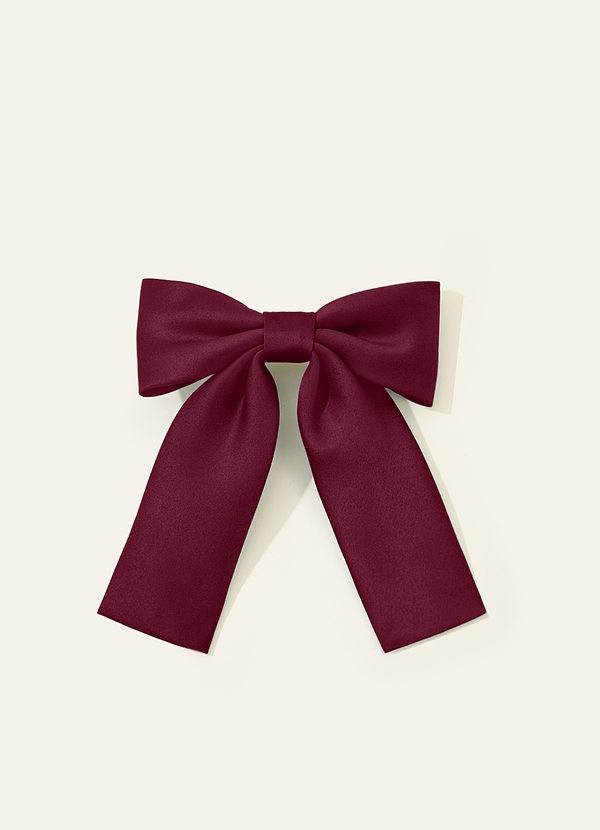 front Girls Matte Satin Bow Hair Clip