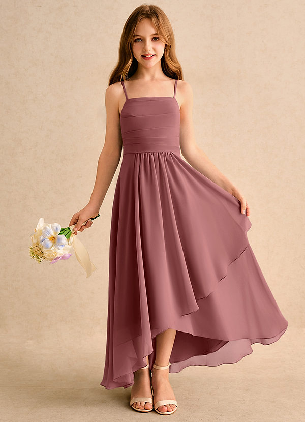 Azazie Twilight Dance Girls Formal Blumenkinder Kleider A-Linie Plissee Chiffon Kleid Amethyst image1