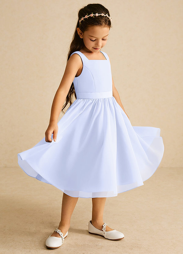 Azazie Ari Flower Girl Dresses Lavender A-Line Sleeveless Chiffon Dress image1