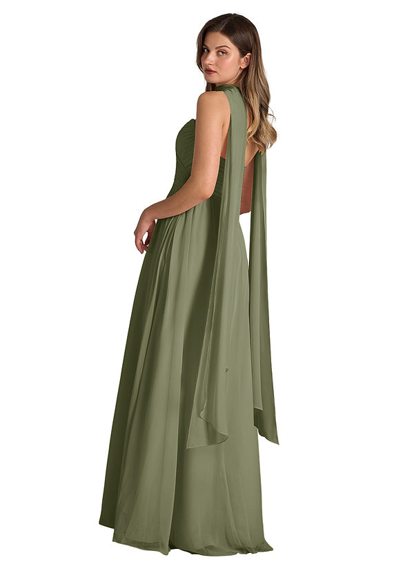 front Azazie Matching Color Chiffon Scarf