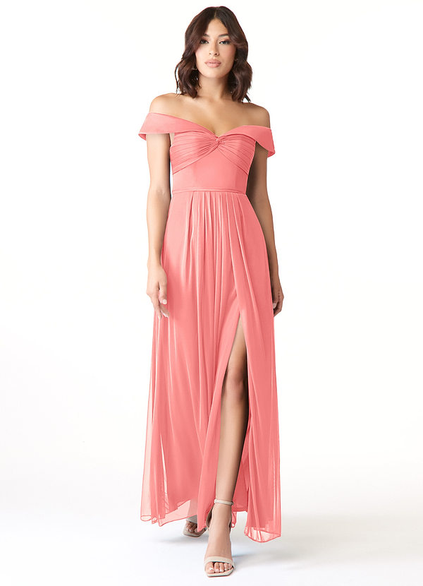 Azazie Almendra Bridesmaid Dresses A-Line Sweetheart Neckline Mesh Floor-Length Dress image1