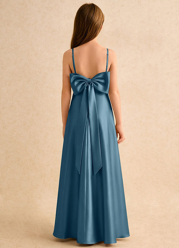 Azazie Joella Girls Formal Klänningar för brudeflicka Klä A-Line i Stretch Satin Plisserad image1