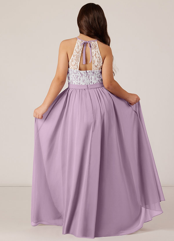 Azazie Fahari Junior Wisteria A-Line Lace Chiffon Dress image1