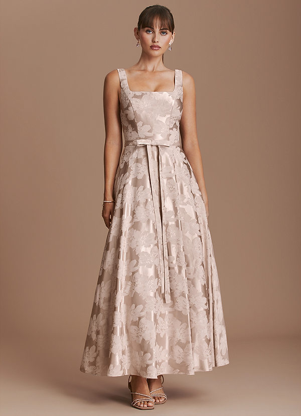 Eva Pink Champagne Midi Dress image1