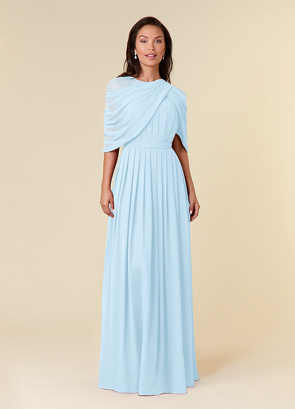 Azazie Olena Mother of the Brides Dresses Sky Blue A-Line Sequins Chiffon Dress image1