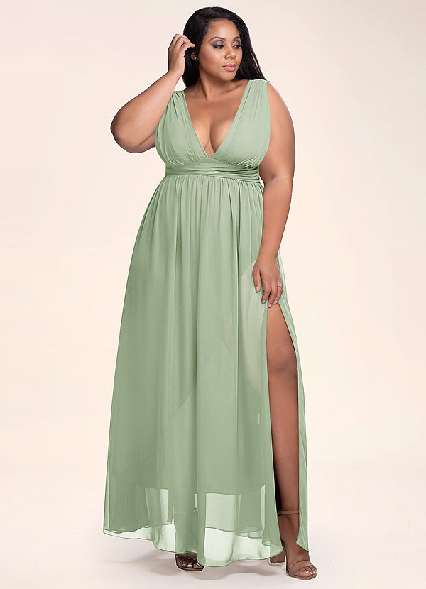 dusty sage plus size dress