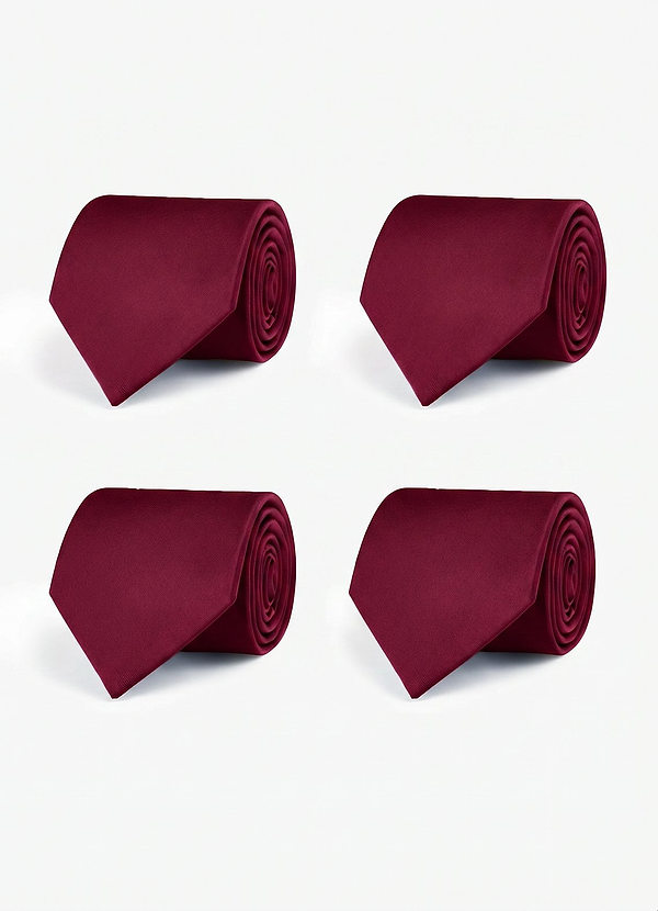 front Corbata de satén elástico a juego para padrinos de boda (4 piezas)