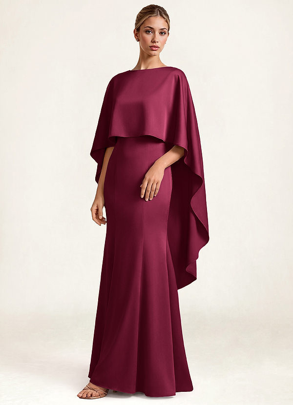 front Azazie Bijpassende kleur stretch satijnen multiway cape