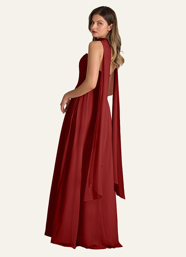 front Azazie Matching Color Chiffon Scarf