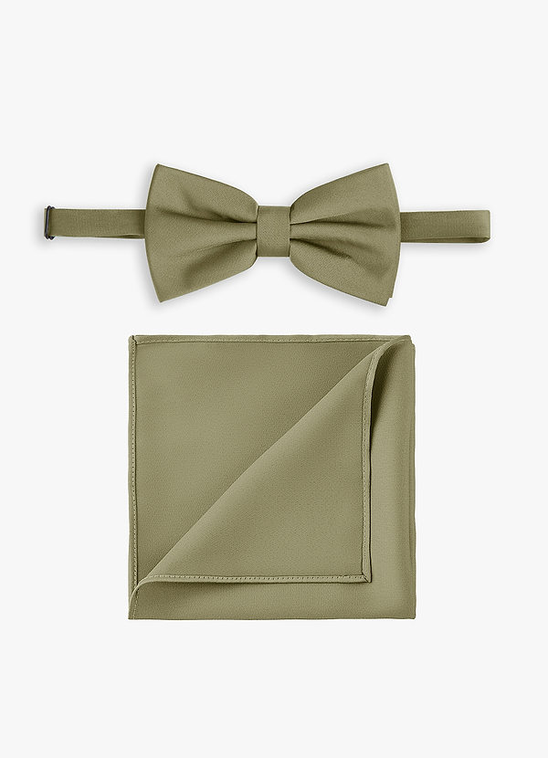 front Set aus Fliege und Einstecktuch aus Stretch-Satin