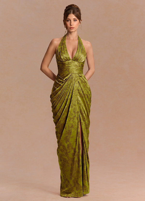 Nerine Moss Brown Maxi Dress image1