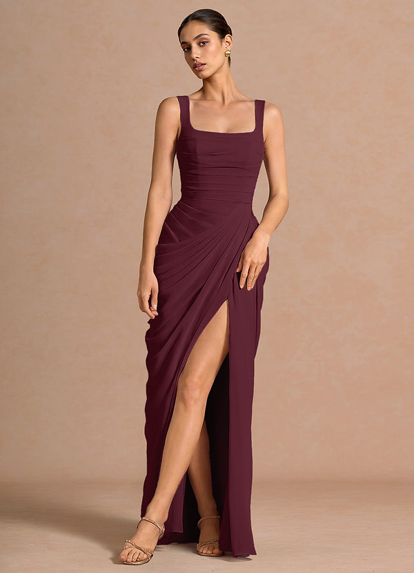Maelie Wine Maxi Dress image1