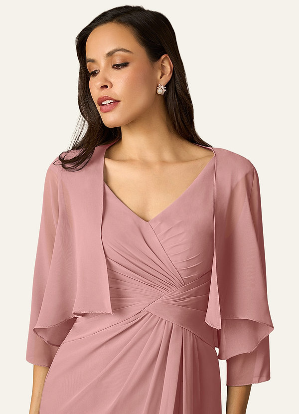 front Azazie Matching Color Fisher Chiffon Wrap