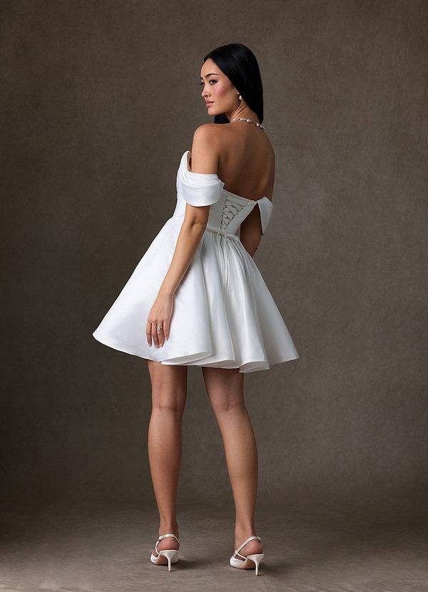 Anne Wedding Dresses Diamond White A-Line Satin Dress image1