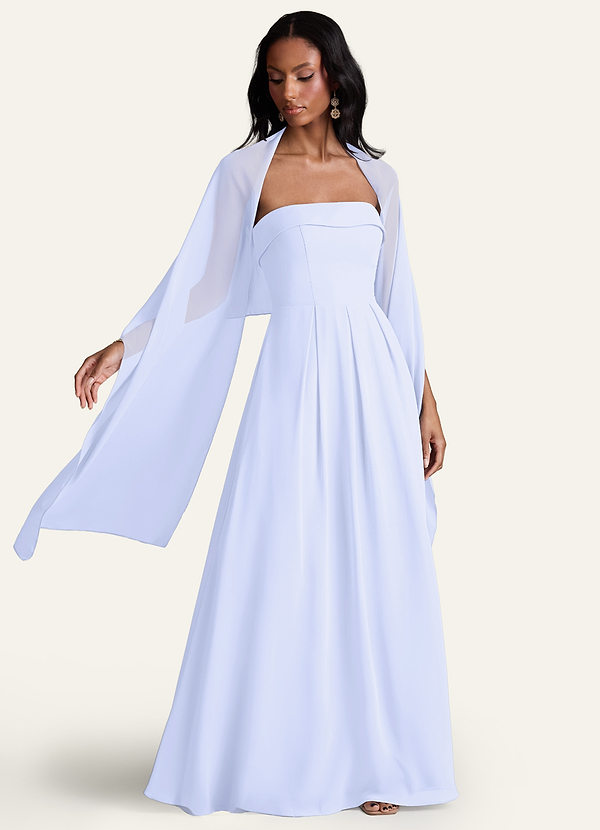 front Azazie Matching Color Chiffon Shawl