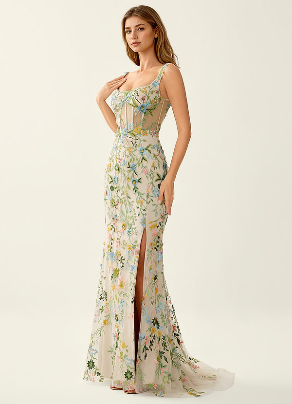 Posey Skin Tone Lace Mermaid Prom Dress image1