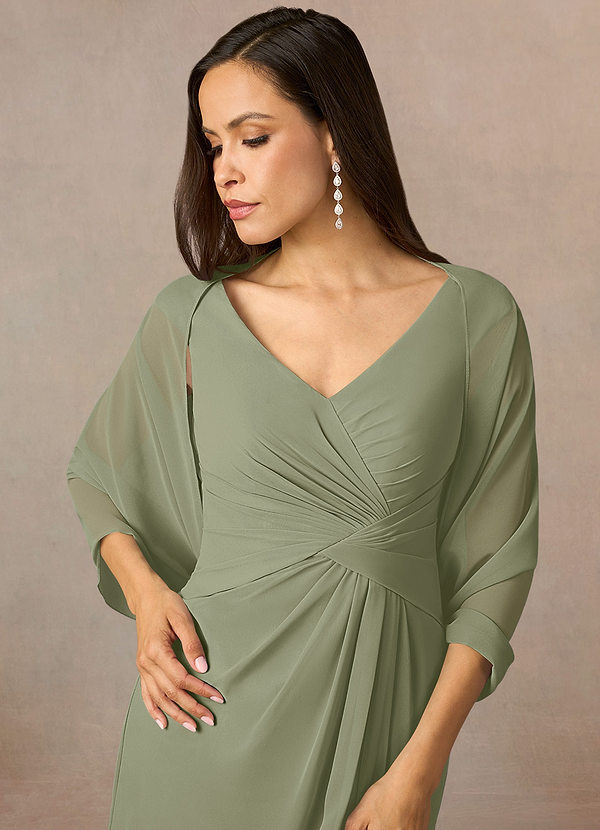 front Azazie Matching Color Sarah Chiffon Wrap