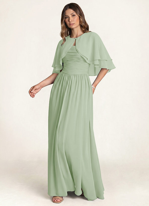 front Azazie Matching Color Chiffon Double Layer Shawl