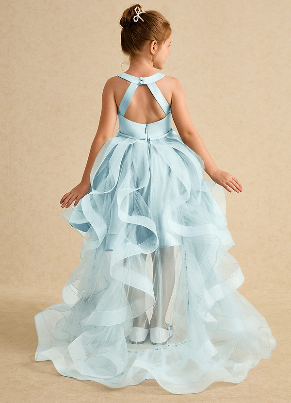 Azazie Julietta Robes de Fillette d'Honneur Robe Princesse en Tulle Convertible Verre De Mer image1