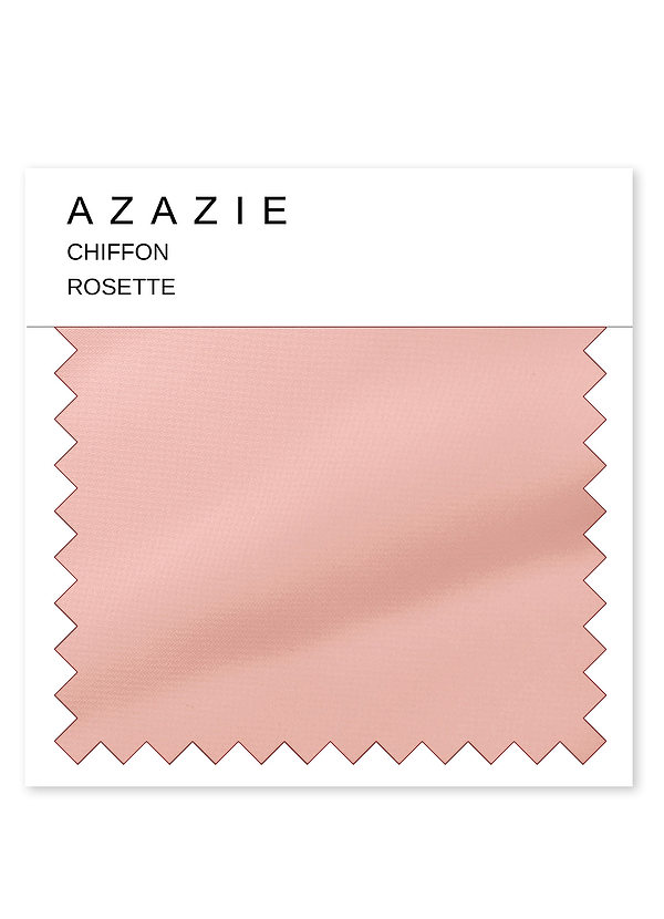 front Azazie Rosette Chiffon Swatch