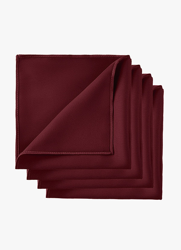 front Stretch Satin Matching Groomsmen Pocket Square Set – 4 Pieces