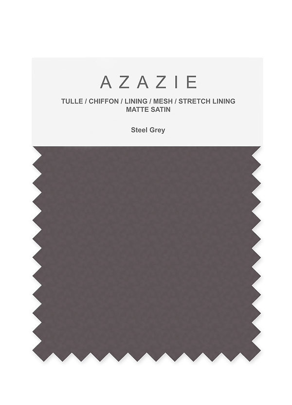 front Azazie Steel Grey Bridal Party Swatches