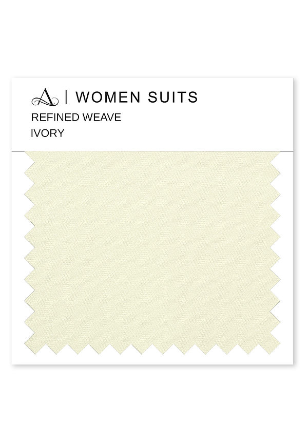 front Azazie Ivory Refined Weave Women Suit Swatch