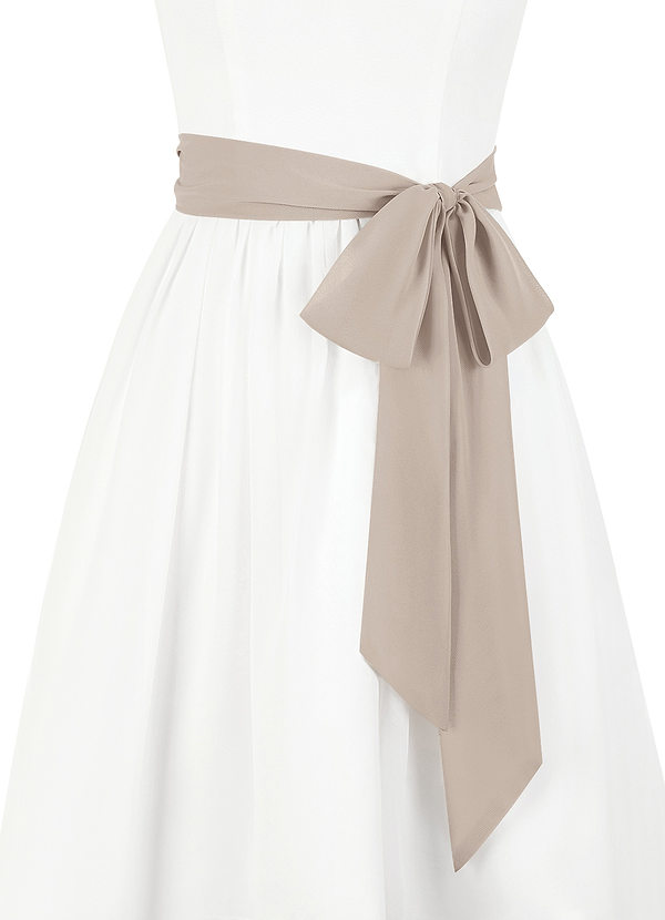 front Azazie Matching Color Chiffon Sash