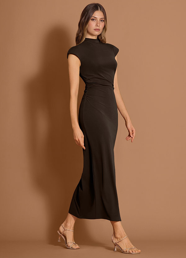 Calyssa Chocolate Midi Dress image1