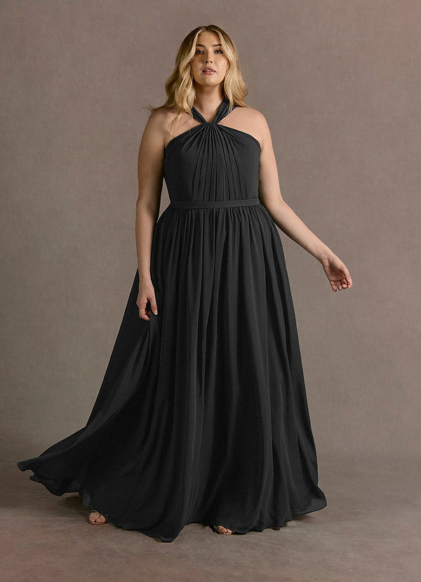 Blanca Black Halter Maxi Dress image1