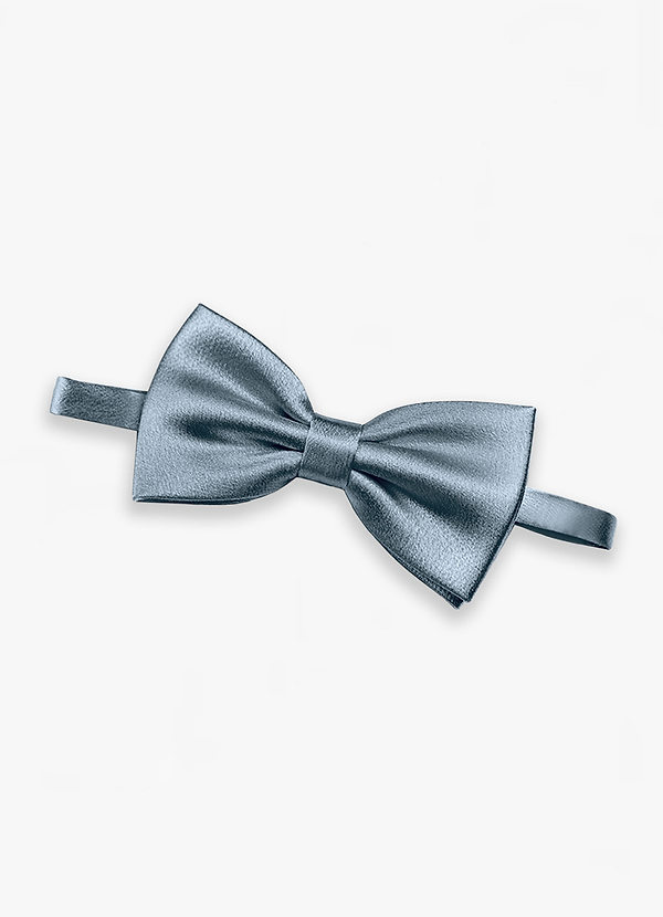 front Adjustable Metallic Satin Pre-Tied Bow Tie