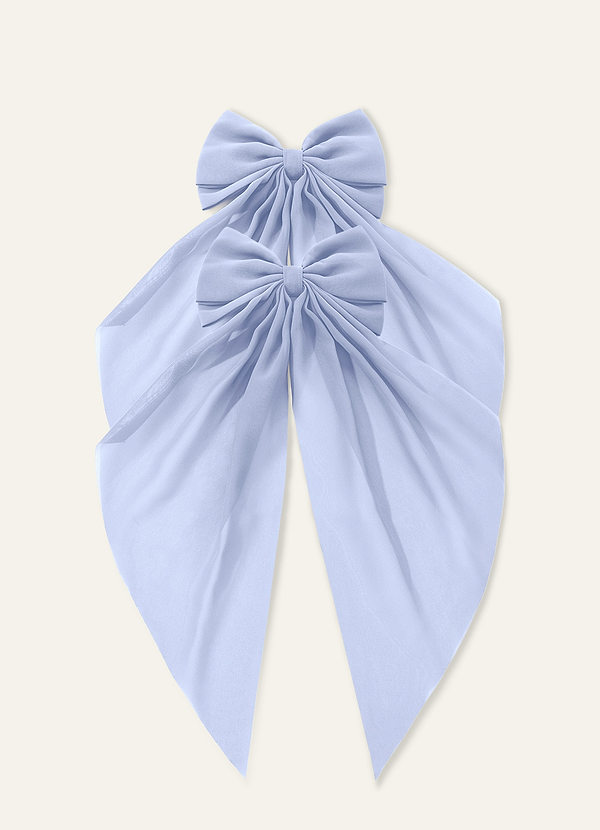 front Pinza para el cabello con lazo de gasa a juego (paquete de 2)