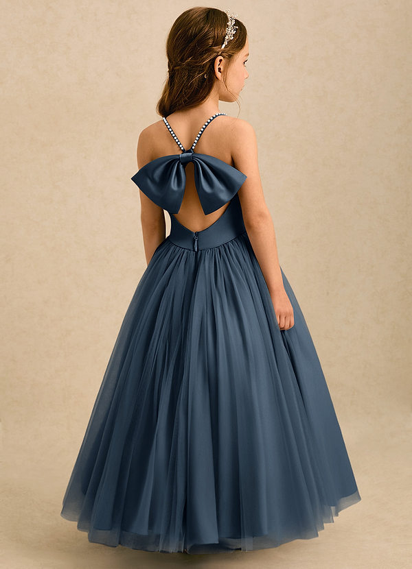Aurora Flower Girl Dresses Neptune A-Line Bow Tulle Dress image1
